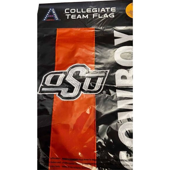 Team Sports America Oklahoma State Univ Cowboys Embroidered Garden Flag nwt - Picture 6 of 7